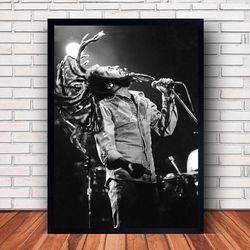 bob marley music poster canvas wall art family decor, home decor,frame option-6
