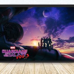 guardians of the galaxy movie poster canvas wall art family decor, home decor,frame option