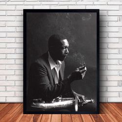 john coltrane music poster canvas wall art family decor, home decor,frame option