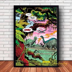 jurassic park movie poster canvas wall art family decor, home decor,frame option