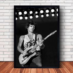 keith richards music poster canvas wall art family decor, home decor,frame option-1