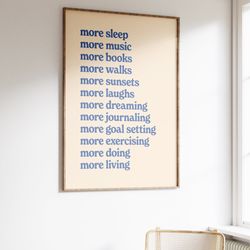 self care wall print, positive habits art, trendy retro print, retro wall decor, downloadable prints, retro quote print,