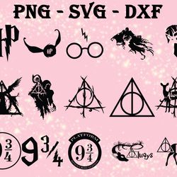 platform and deathly hallows svg, bundles harry potter svg, png,dxf,...