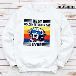 golden retriever best dog dad ever shirt - olashirt