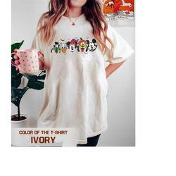 comfort colors disney halloween shirt, retro happy halloween disney shirt, mickey and friends halloween shirt, spooky ni