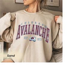 Vintage Colorado Avalanche Sweatshirt, Avalanche Tee, Hockey Sweatshirt, College Sweater, Hockey Fan Shirt, Colorado Hoc