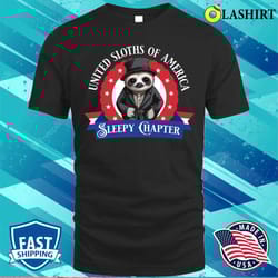 funny sloth gift t-shirt, funny sloth patriotic american t-shirt - olashirt