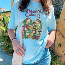 retro mickey mouse and friends surprise christmas shirt, disney christmas vibes, disney magic kingdom, christmas disney
