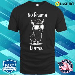 llama lovers t-shirt, no drama llama funny cute t-shirt - olashirt