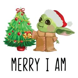 merry i am svg, christmas baby yoda christmas svg, xmas svg, baby yoda svg, christmas logo png, instant download