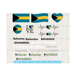 bahamas flag svg bundle, bahamian national flag, bahamas nation country banner, love, bahamas flag svg, waving bahamas, cut file, cricut