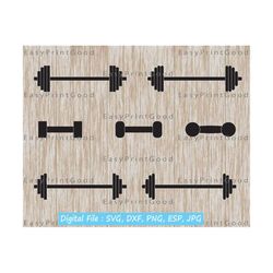 barbell svg weights svg weightlifting barbell clipart barbell monogram svg fitness svg gym svg dumbbell silhouette vinyl & craft cutting