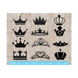 crown svg, princess crown svg, princess svg, queen svg, queen crown svg, crown bundle, crown clipart, king crown, tiara, cut file, cricut