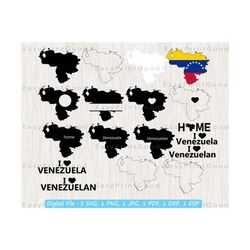 venezuela svg bundle, venezuela clipart, venezuela map svg, kansas outline, home, monogram frame, flag of venezuela svg, cut file, cricut