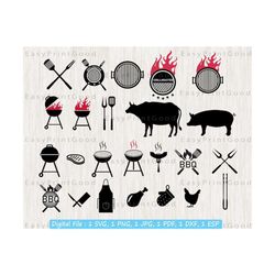 bbq svg bundle, bbq svg, grill svg, bbq clipart, barbecue svg, grilling svg, meat svg, grill master svg, fathers day, cut file, cricut svg