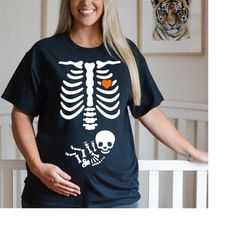 pregnant skeleton shirt, pregnant t shirt, skeleton maternity halloween shirt, new mom shirt, pregnant women sweatshirt,