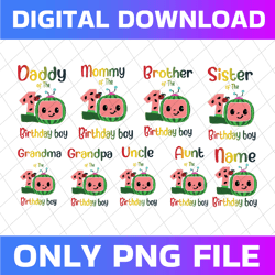 cocomelon of birthday boy png bundle, coco melon png, cocomelon bundle png, cocomelon birthday png, watermelon