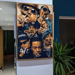 rap legends notorious big snoop dogg ice cube eminem tupac signature canvas