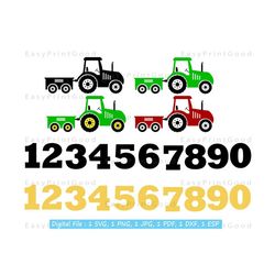 farm tractor birthday svg, farm birthday svg, farm tractor clipart, birthday svg, farm svg, birthday boy, birthday girl, cut file, cricut