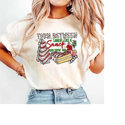 comfort colors christmas tree cake torn between lookin' like a snack and eatin' one shirt, christmas cake shirt, debbie
