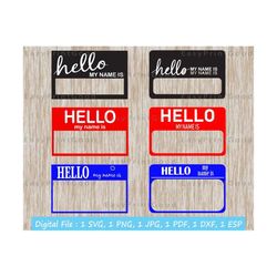 hello my name is svg hello i'm new here svg hello name clipart new baby svg baby announcement svg baby gift silhouette cut file cricut svg