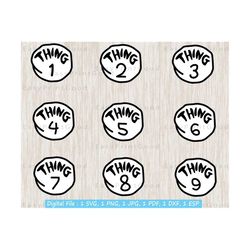 thing 1,thing 2,thing 3,thing 4,thing 5 svg, seuss svg, thing clipart, thing svg, thing family svg, thing download, thing cut file, cricut