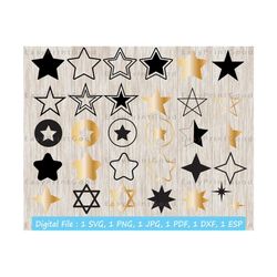 stars svg, stars vector, stars clipart, star cut file, star files for cricut, stars svg bundle, star digital download svg, star silhouette