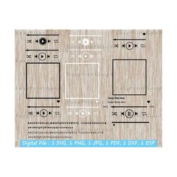 music player svg, spotify song svg, song art svg, music player file, track display svg, custom song acrylic, music button, cut file, cricut