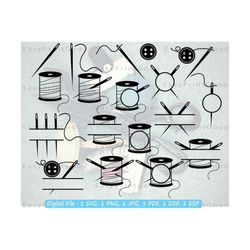 sewing needle svg, sewing needle thread svg, sewing svg, quilte svg, sewing needle monogram, sewing needle logo,sewing logo, cut file cricut
