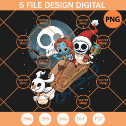 christmas nightmare , jack skellington santa hat , christmas characters box gift