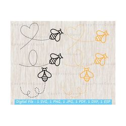 bee svg, bumble bee svg, bee keeper clipart, honey bee print svg, bee heart svg, heart honey svg, flying bee svg, animal, cut file, cricut