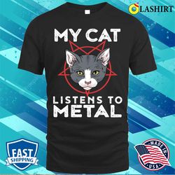 metal metal cat funny music gift t-shirt - olashirt