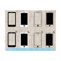 phone svg, cell phone svg, phone clipart, cell phone clipart, smart phone svg, cell phone silhouette, cut file, cell phone icon, cricut