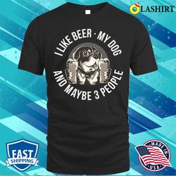 i like beer my dog funny beer gift t-shirt - olashirt