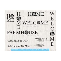 windmill home sign svg, welcome sign clipart, farmhouse, farm, country, farmhouse windmill, home decor, family, cut file, silhouette, cricut