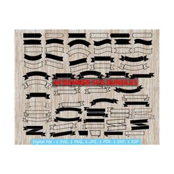 64 banner svg, banner svg bundle, banner svg, banner clipart, vintage banner svg, text ribbon svg, ribbon svg, label svg, cut file, cricut