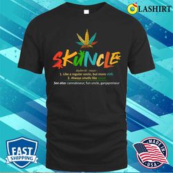 funny retro vintage uncle skunkle shirt weed smoker t-shirt - olashirt