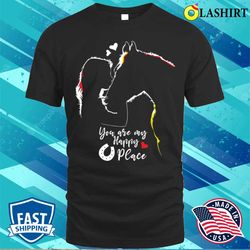 you are my happy place horse lover funny gifts horse riding t-shirt - olashirt