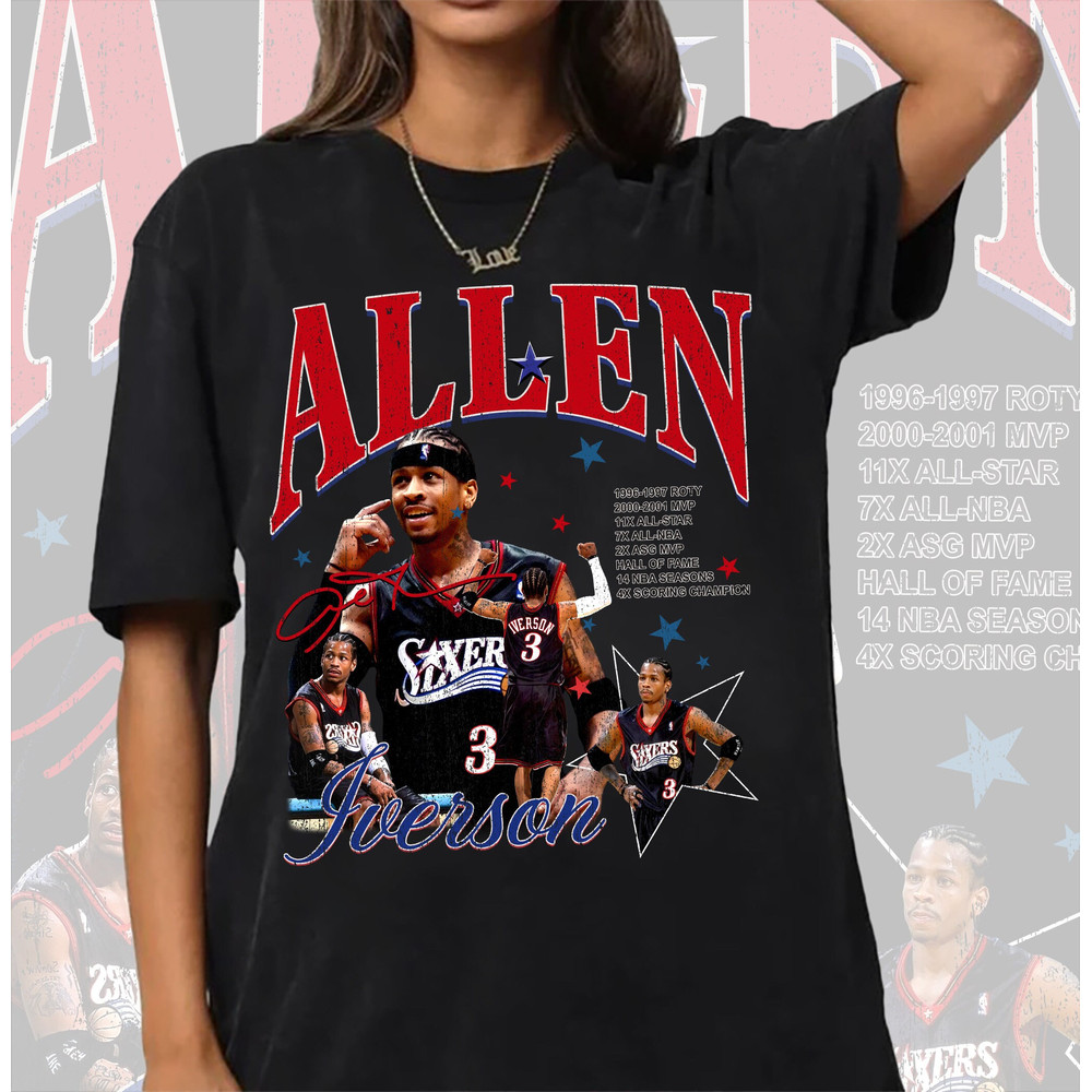 Vintage Allen Iverson Basketball Bootleg Style T-Shirt, 90s Graphic Tee, Allen Iverson Shirt, Retro Basketball Shirt, Unisex Oversized Shirt.jpg