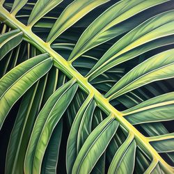 Tropical plant original painting, Floral wall art, Flowers and Plant painting, Tropical Plant Wall Decor