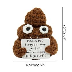 Positive Energy Potato Hug Pocket Hand-Stitched Handmade Plush Wool Knitting Doll With Card Funny Christams Gift Home Ro