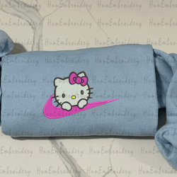 nike x hello kitty embroidered sweatshirt, nike embroidered sweater,  hello kitty hoodie, unisex shirt
