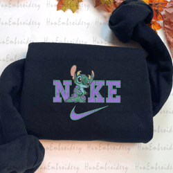 nike x stitch monster embroidered sweatshirt, nike embroidered sweater,  stitch hoodie, unisex shirt