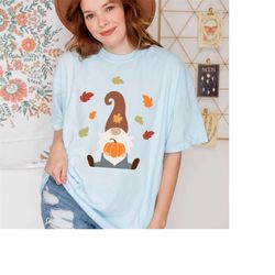 fall gnomes shirt gift for thanksgiving,comfort colors thanksgiving shirt, autumn shirt,autumn gnome shirt,thankful grat