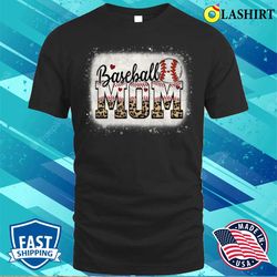 mother t-shirt, softball baseball mom leopard mother is day gifts mom t-shirt - olashirt