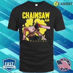 chainsaw man shirt, denji yellow shirt - olashirt