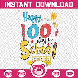 happy 100 days of school png, 100th day of school png, school bus driver png, bus driver gifts, sublimation download, di