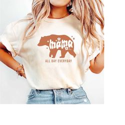 comfort colorsall day everyday shirt mama bear shirt girl boy mom tee mommy and me outfit mom mommy tee cute mama shirt