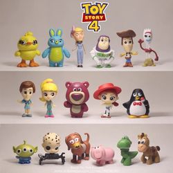 Disney Toy Story 4 Woody Buzz Lightyear 3-5cm Q Version Action Figures Mini Dolls Kids Toys Model for Children Gift