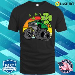 kids st patrick day monster truck saint pattys paddys toddler boy t-shirt - olashirt
